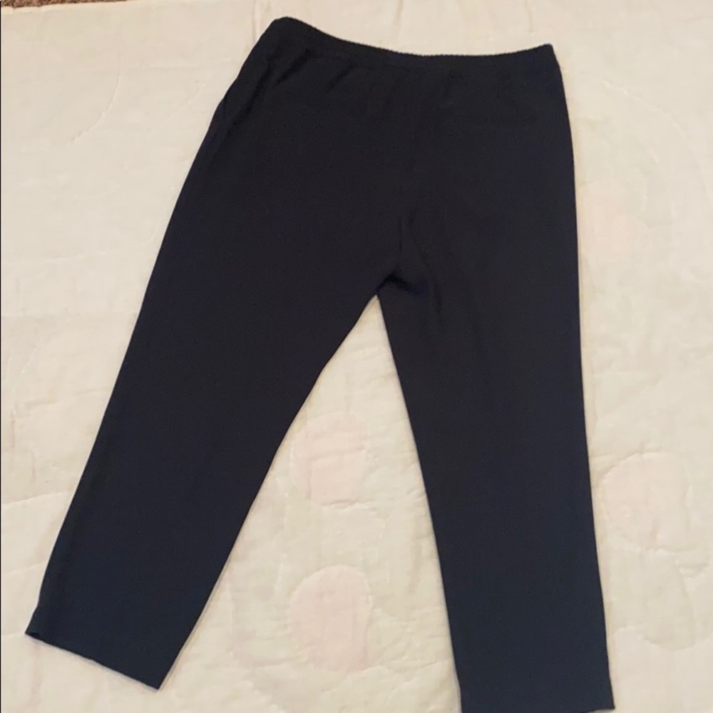 Black Zip Elastic Back Drawstring Pant - image 2